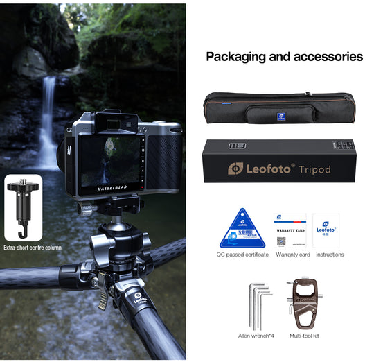 Leofoto LY-254C + LH-30 Carbon Fiber Tripod Kit