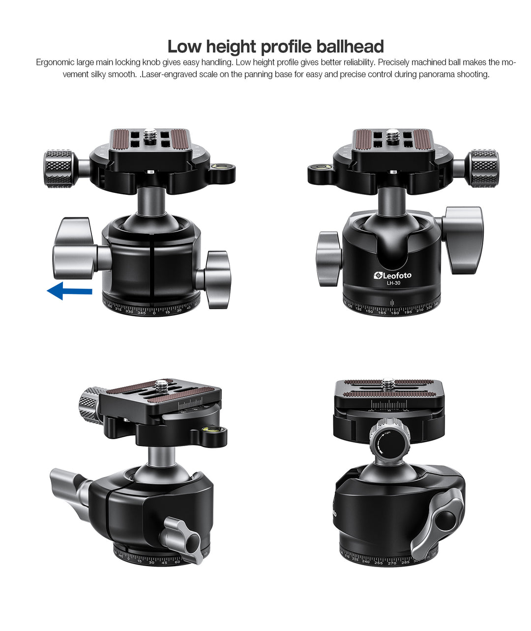 Leofoto LY-284C + LH-30 Carbon Fiber Tripod Kit
