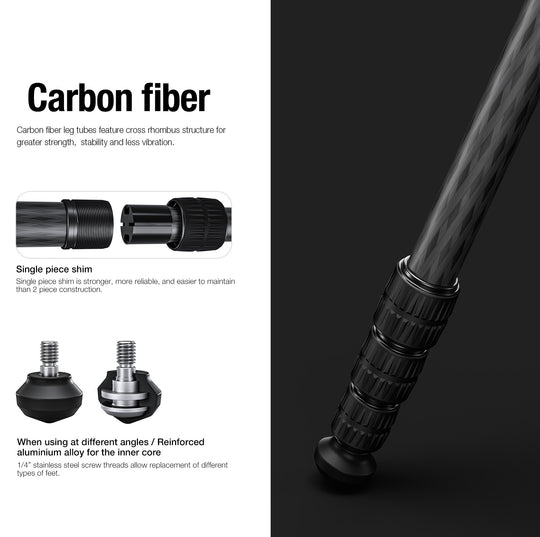 Leofoto LY-284C + LH-30 Carbon Fiber Tripod Kit