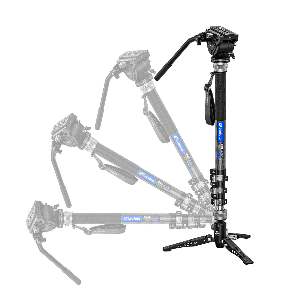 Leofoto MF-324C + BV-10 + VD-04 Carbon Fiber Monopod