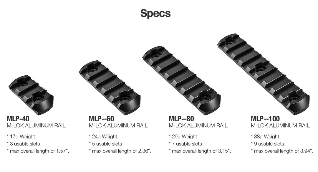 Leofoto MLP M-lok Aluminum Rails