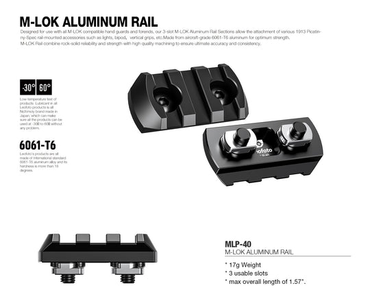 Leofoto MLP M-lok Aluminum Rails
