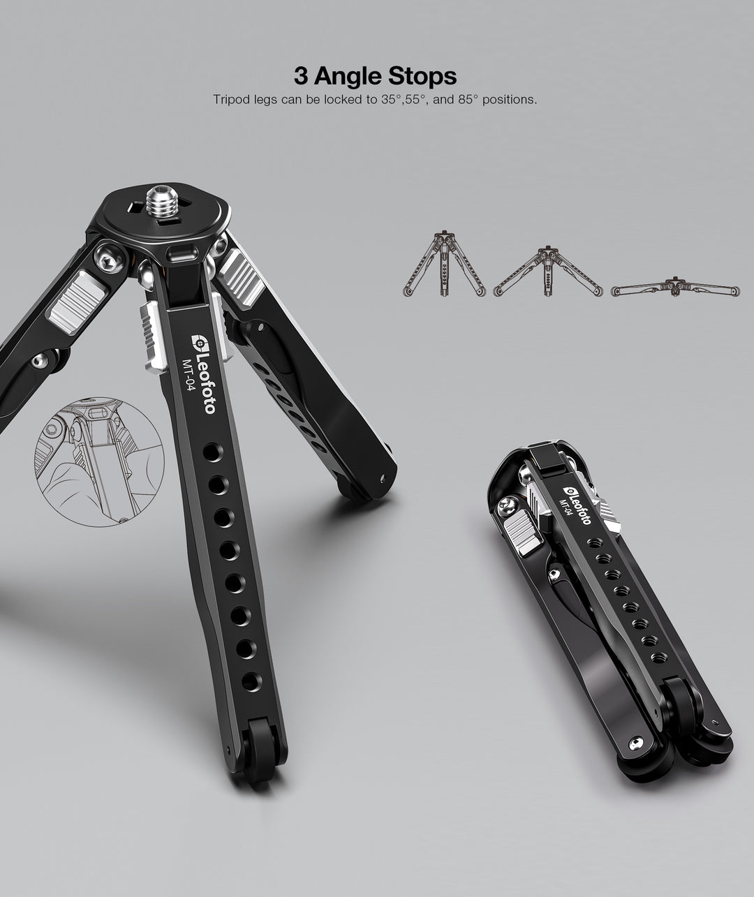 Leofoto MT-04 and LH-30 Mini Tripod Kit