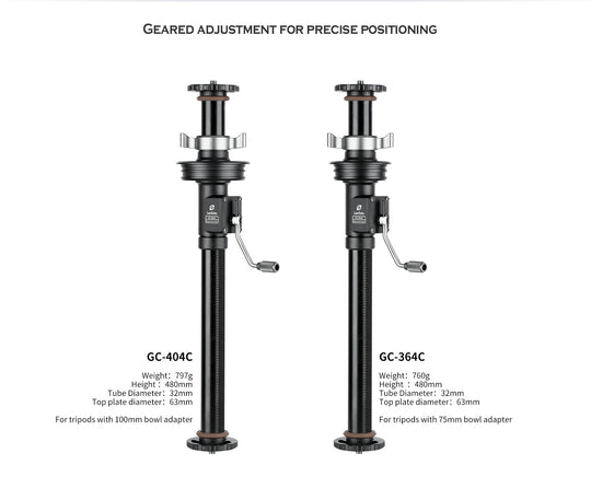 Leofoto GC-364C / GC-404C Geared Center Column
