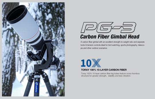 Leofoto PG-3 Carbon Fiber Gimbal