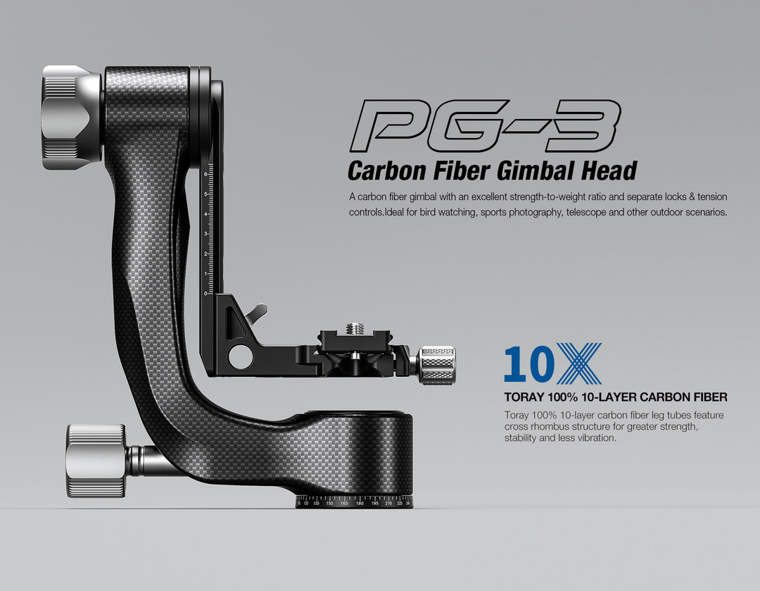 Leofoto PG-3 Carbon Fiber Gimbal