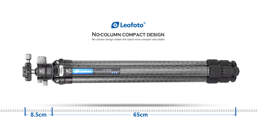 Leofoto Ranger LS-323C + LH-40 Carbon Fiber Tripod Kit