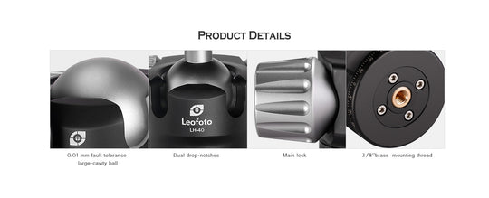 Leofoto Ranger LS-323C + LH-40 Carbon Fiber Tripod Kit