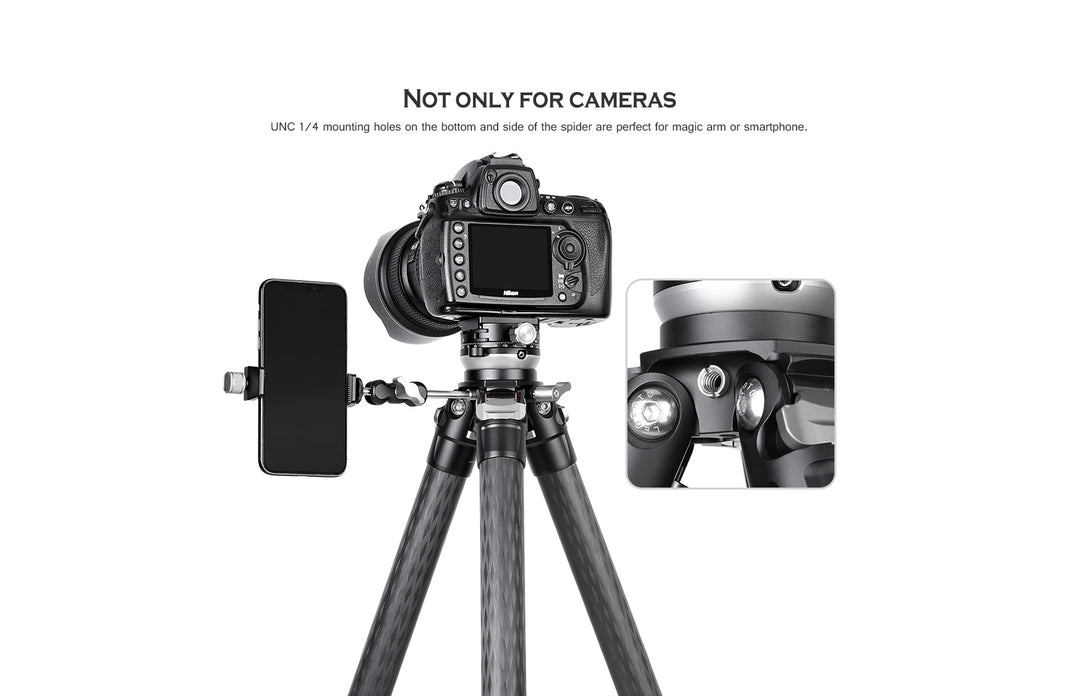 Leofoto Ranger Leveling LS-255CEX Carbon Fiber Tripod
