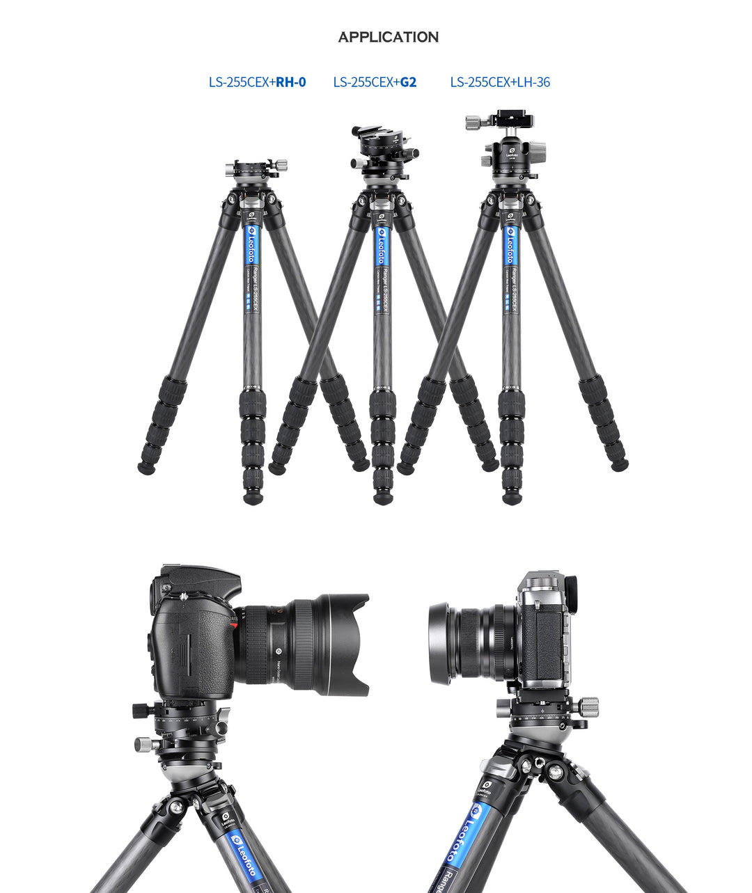 Leofoto Ranger Leveling LS-255CEX Carbon Fiber Tripod