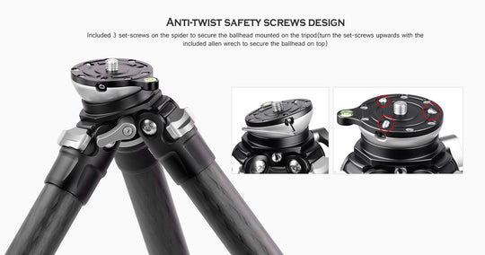 Leofoto Ranger Leveling LS-255CEX Carbon Fiber Tripod