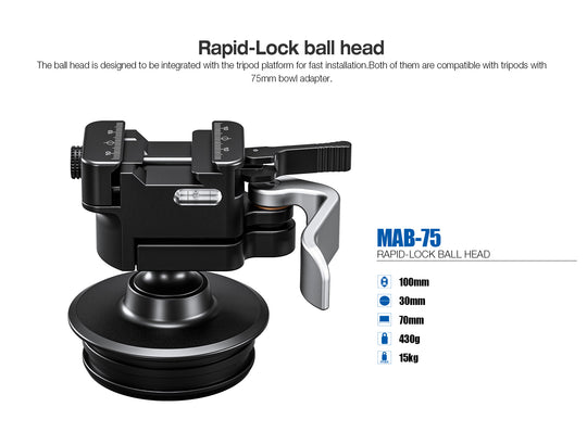 Leofoto Rapid Lock Anvil Head MA-30L