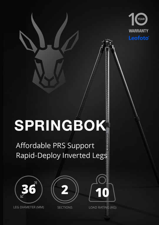 Leofoto Springbok Rapid Deploy Carbon Fiber Rifle Sports Tripod Kit