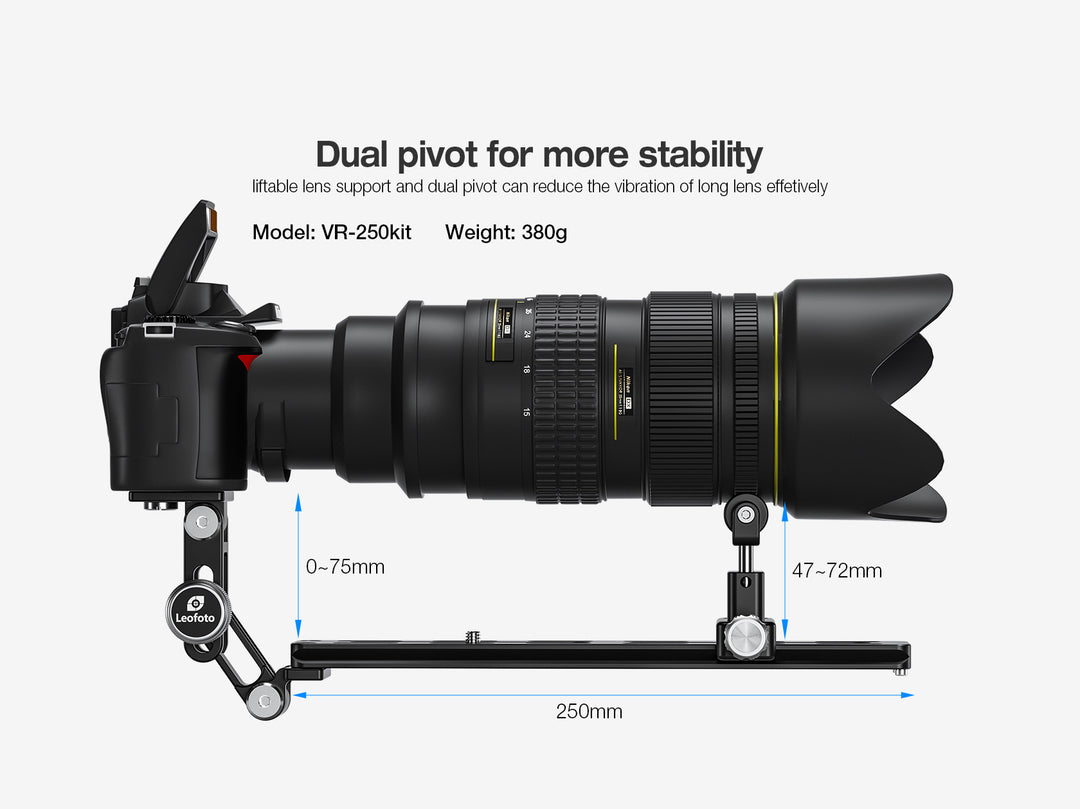 Leofoto VR-250 Kit 250mm Long Lens Support