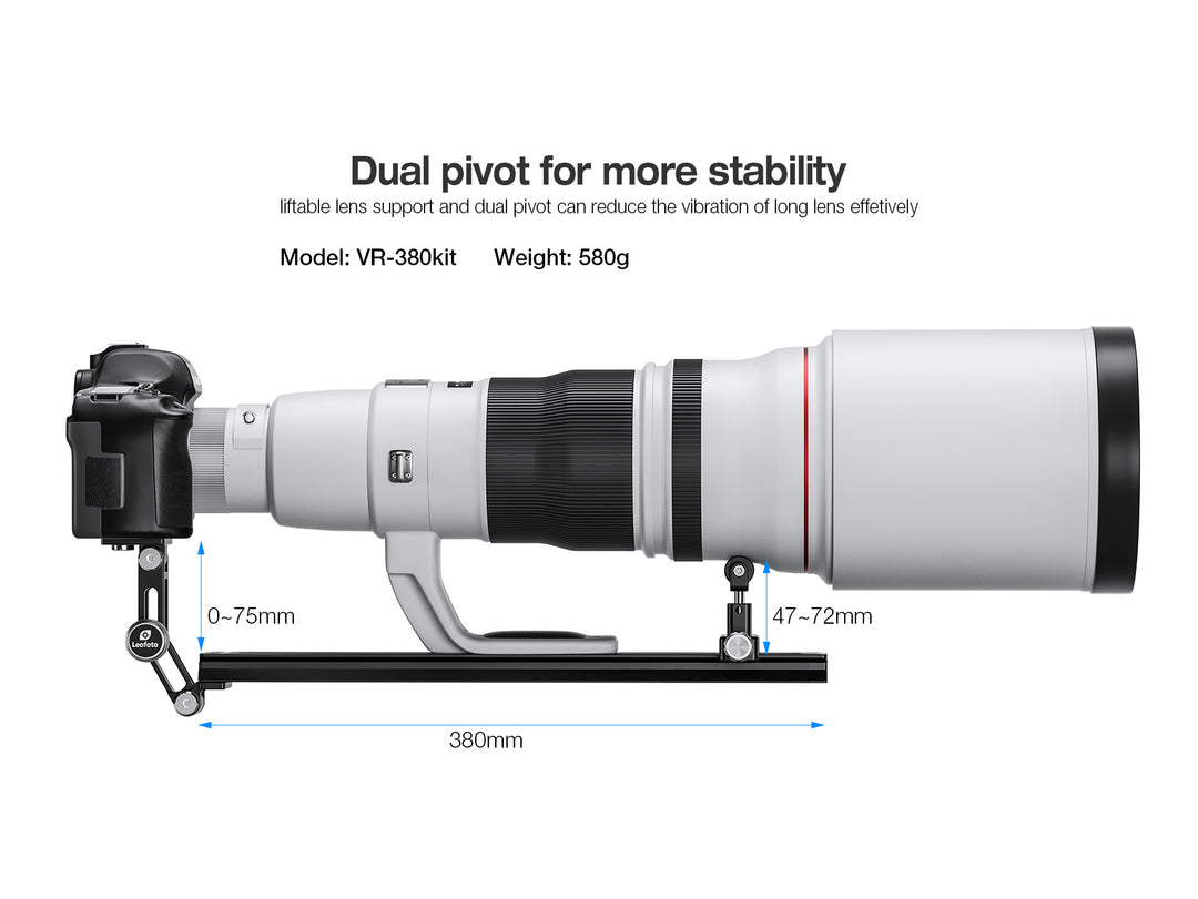 Leofoto VR-380 Kit 380mm Long Lens Support