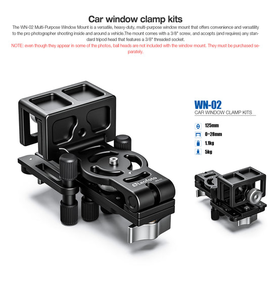 Leofoto WN-02 Car Window Clamp Kit