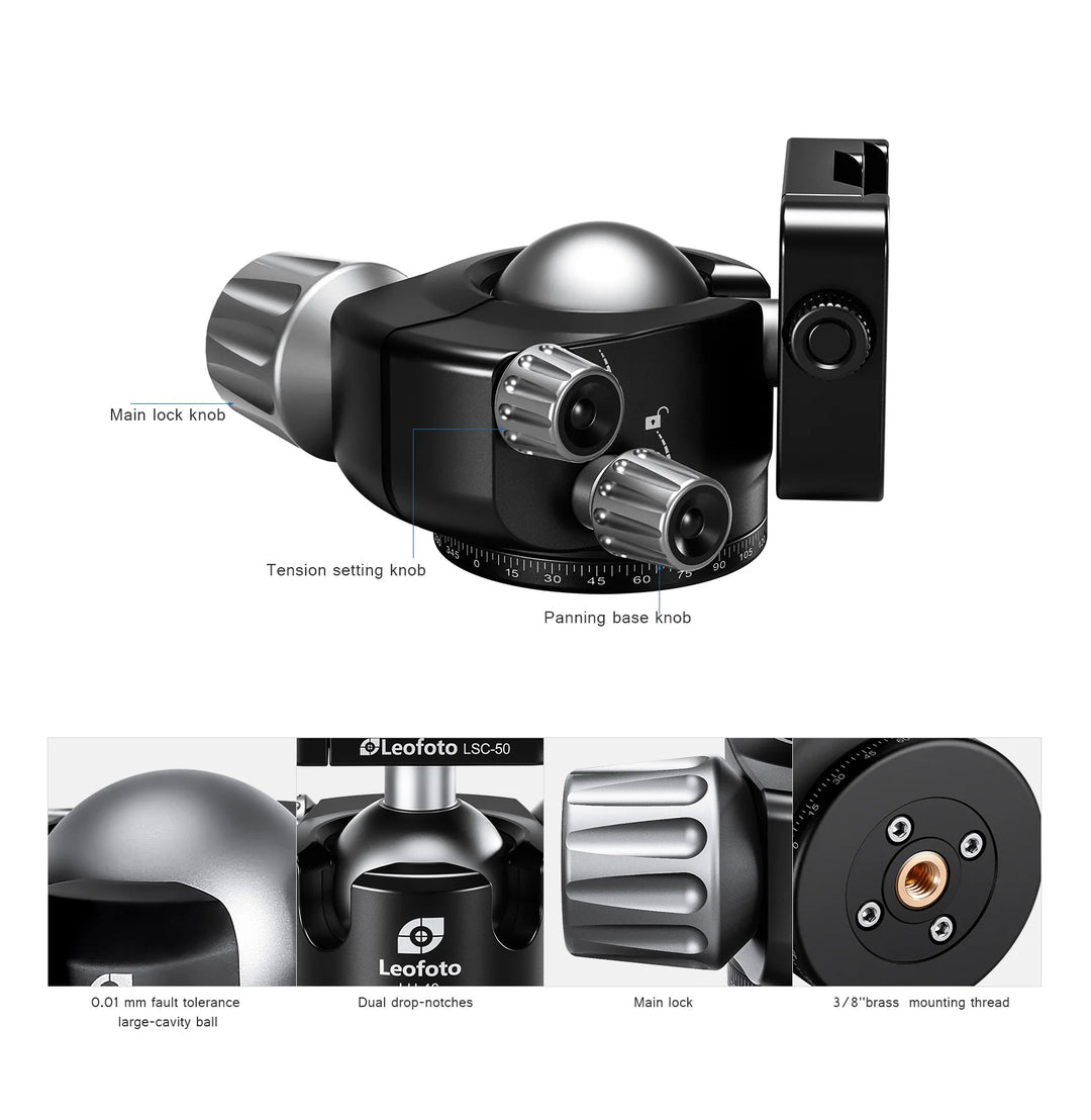 Leofoto Ranger LS-323C + LH-40SC Carbon Fiber Tripod Kit