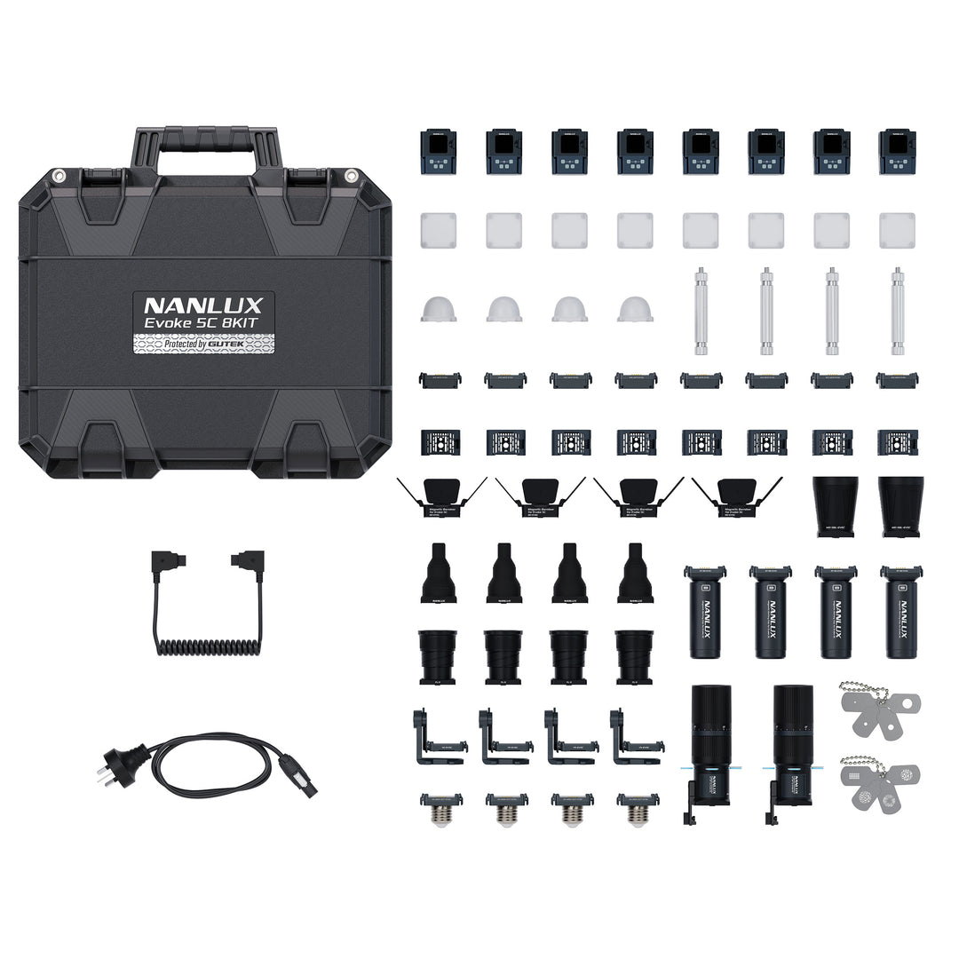 Nanlux Evoke 5C 8KIT – Full-Colour LED Spot Light, Eight-Light Kit