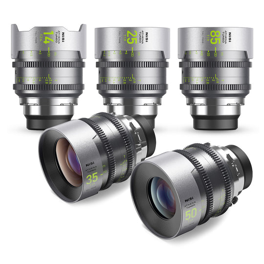 NiSi Athena Tuned Prime Full Frame Cinema Lens Set with 5 Lenses | Limited Edition | PL Mount | FREE FedEx Priority Delivery Worldwide