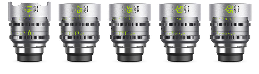 NiSi Athena Tuned Prime Full Frame Cinema Lens Set with 5 Lenses | Limited Edition | PL Mount | FREE FedEx Priority Delivery Worldwide