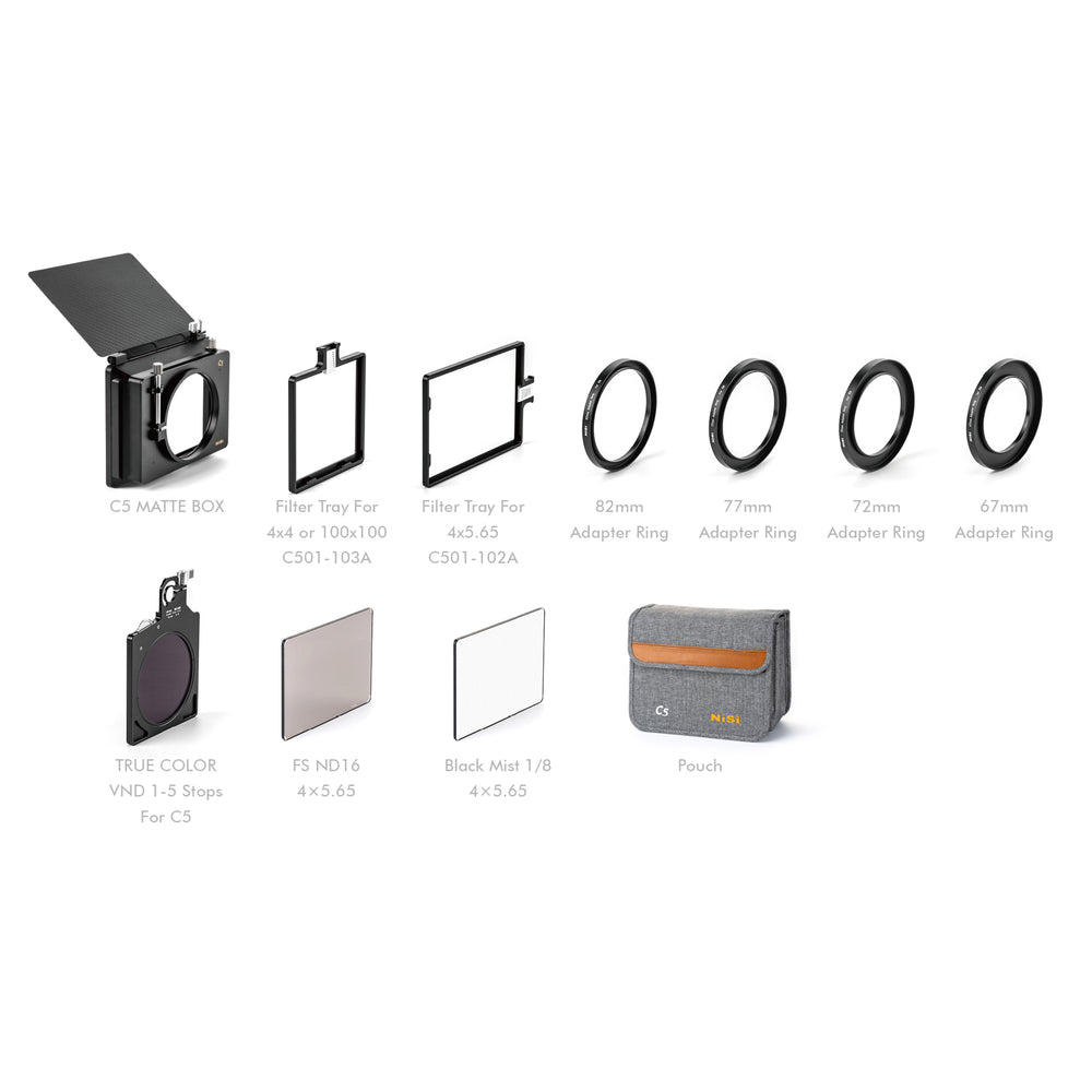 NiSi Cinema C5 Matte Box Filmmaker Kit (with VND1-5, ND16 and Black Mist 1/8)