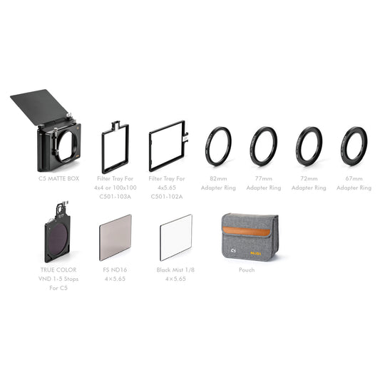 NiSi Cinema C5 Matte Box Filmmaker Kit (with VND1-5, ND16 and Black Mist 1/8)