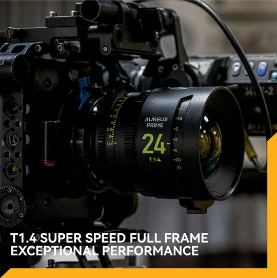 NiSi Aureus Prime Full Frame T1.4 Cinema Lens Kit – 18mm, 24mm, 35mm, 50mm, 85mm + Hard Case (PL Mount)