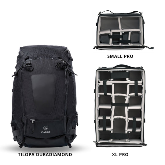 f-stop Gear Tilopa with XL and Small Pro ICU