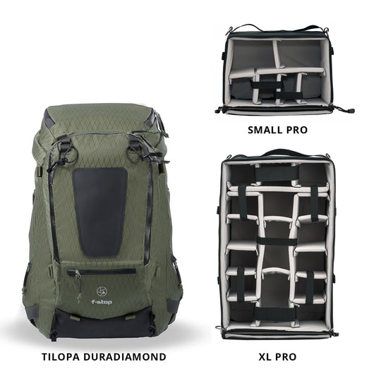 f-stop Gear Tilopa with XL and Small Pro ICU
