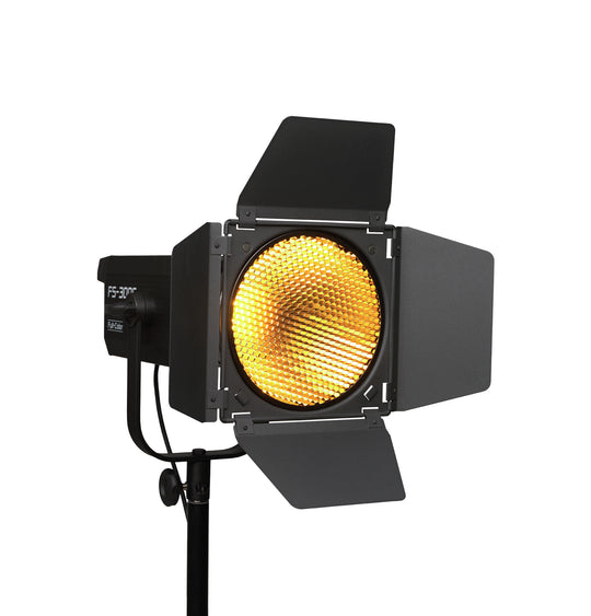 Nanlite Barndoor with Grid for RF45 Bowens Mount Reflector