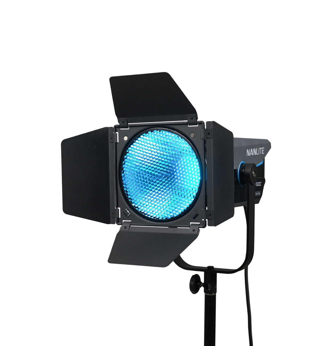 Nanlite Barndoor with Grid for RF45 Bowens Mount Reflector