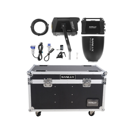 Nanlux Evoke 2400B KIT – Bi-Colour Spot Light with 45° Reflector in Flight Case