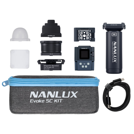 Nanlux Evoke 5C KIT – Full-Colour LED Spot Light with Accessory Kit