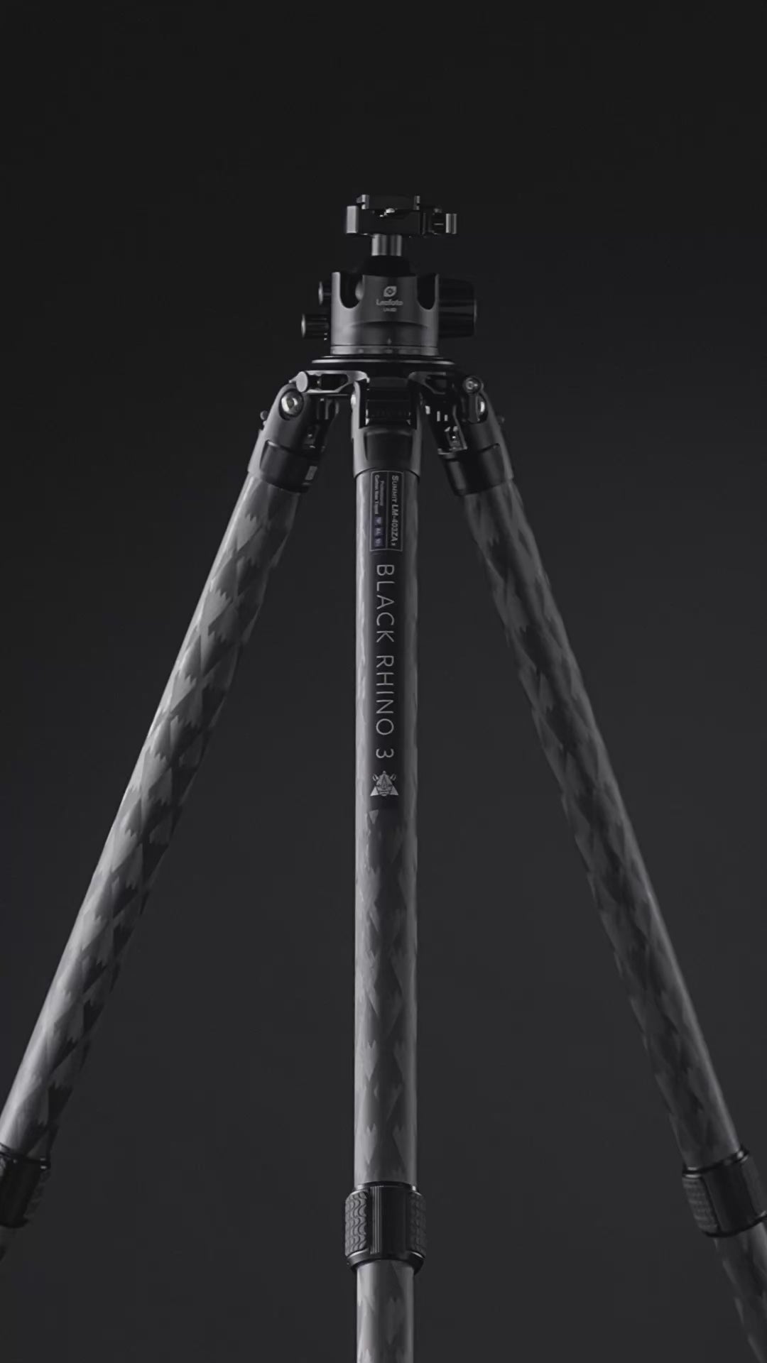 Leofoto Black Rhino 3 Carbon Fiber Rifle Sports Tripod Kit