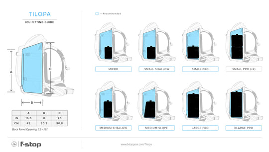 f-stop Gear Tilopa with XL and Small Pro ICU