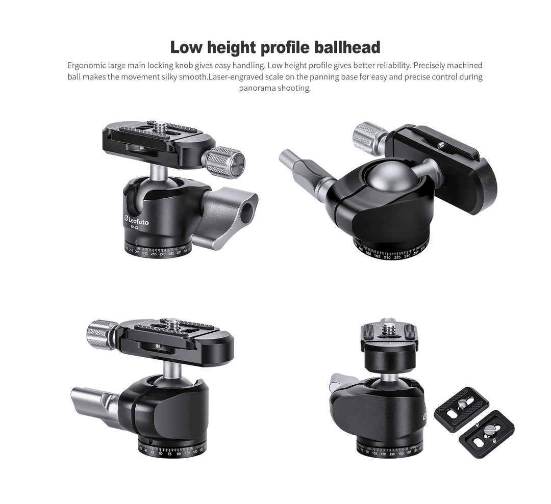 Leofoto LH-22 Low Profile Ballhead