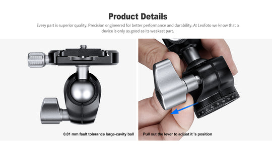 Leofoto LH-22 Low Profile Ballhead