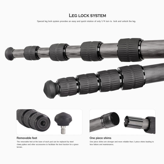 Leofoto MP-326C Carbon Fiber Monopod-