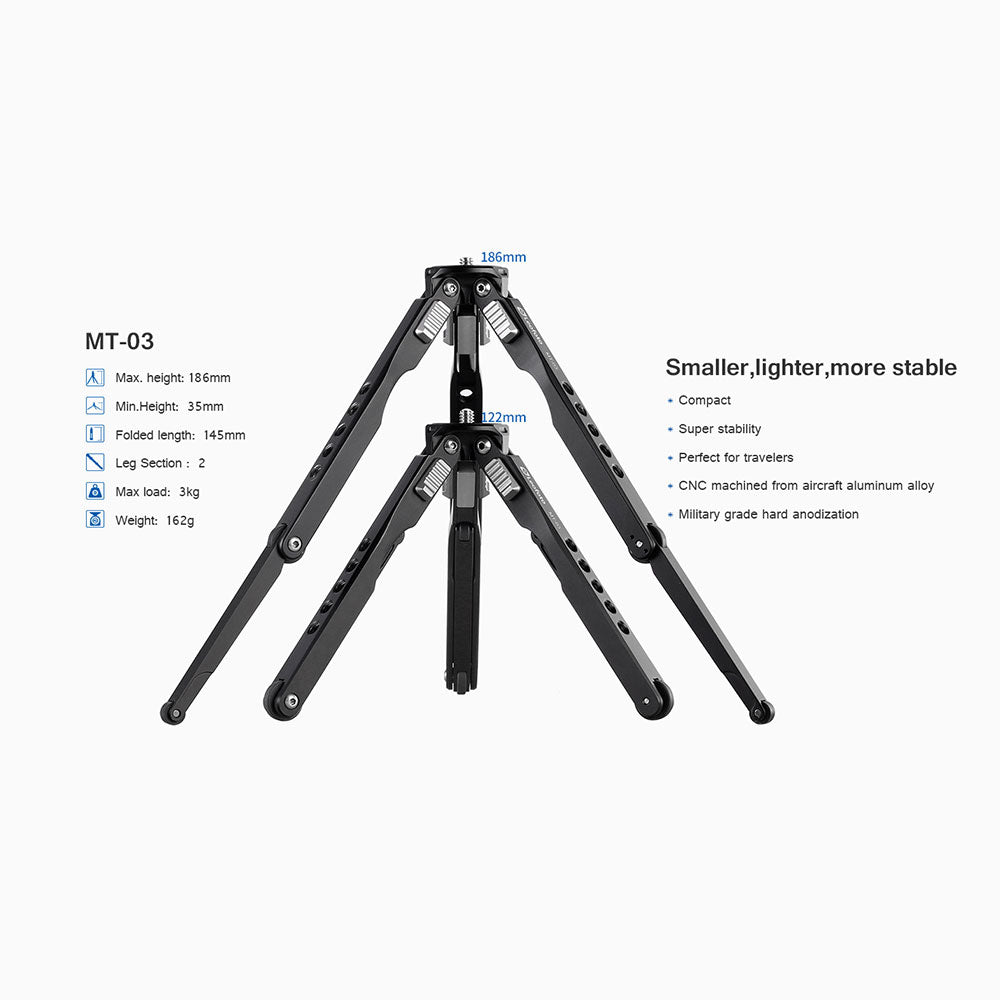 Leofoto MT-03 and LH-25 Mini Tripod Kit-