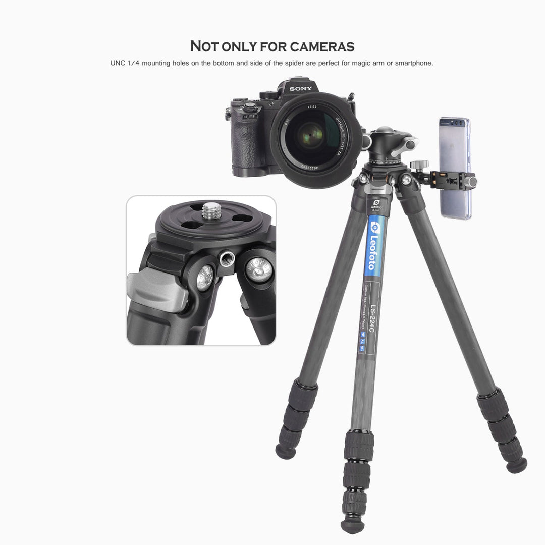 Leofoto Ranger LS-224C + LH-25 Carbon Fiber Tripod Kit  - Landscapegear