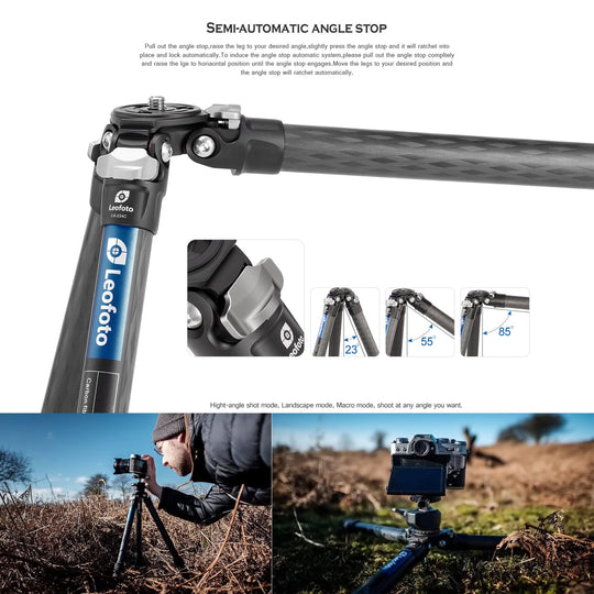 Leofoto Ranger LS-224C + LH-25 Carbon Fiber Tripod Kit  - Landscapegear