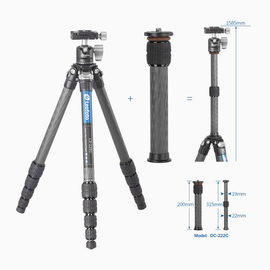 Leofoto Ranger LS-225C + LH-25 Carbon Fiber Tripod Kit-