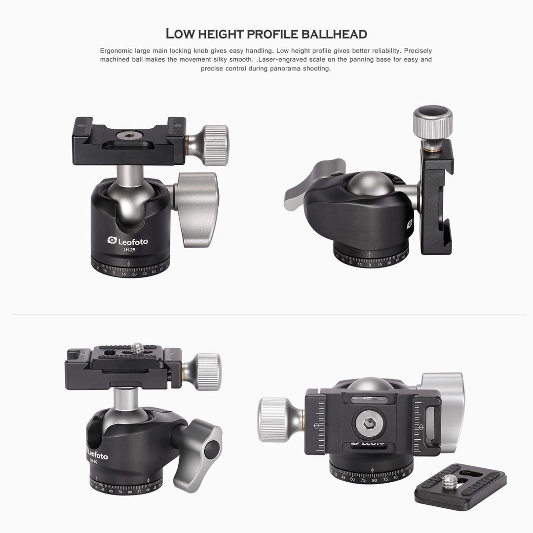 Leofoto Ranger LS-225C + LH-25 Carbon Fiber Tripod Kit-