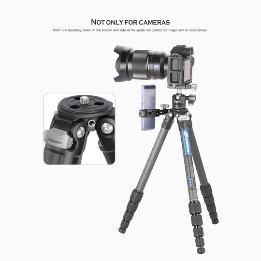 Leofoto Ranger LS-225C + LH-25 Carbon Fiber Tripod Kit-