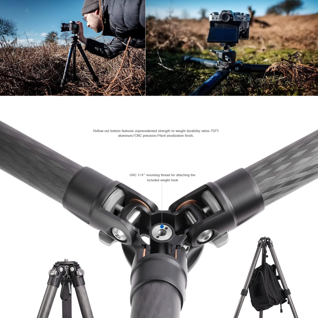 Leofoto Ranger LS-255C + LH-30 Carbon Fiber Tripod Kit-