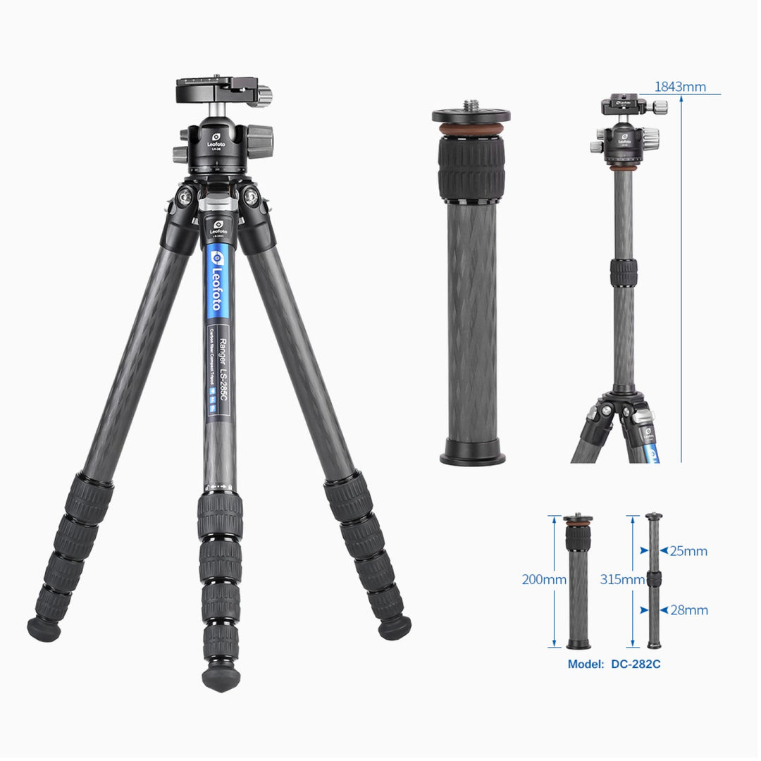 Leofoto Ranger LS-285C + LH-36 Carbon Fiber Tripod Kit-