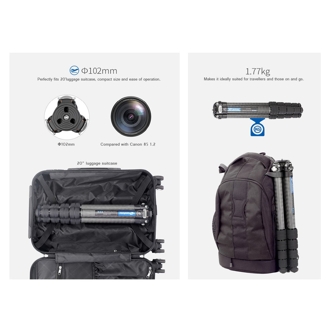 Leofoto Ranger LS-365C Carbon Fiber Tripod-