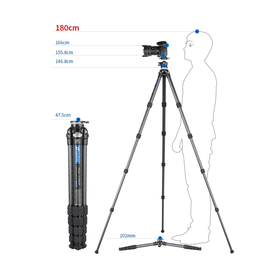 Leofoto Ranger Leveling LS-285CEX Carbon Fiber Tripod-