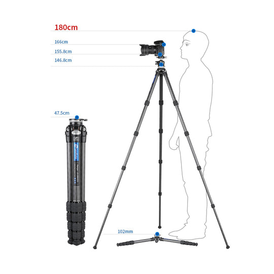 Leofoto Ranger Leveling LS-285CEX Carbon Fiber Tripod-
