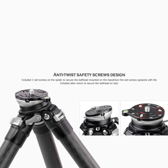 Leofoto Ranger Leveling LS-365CEX Carbon Fiber Tripod-